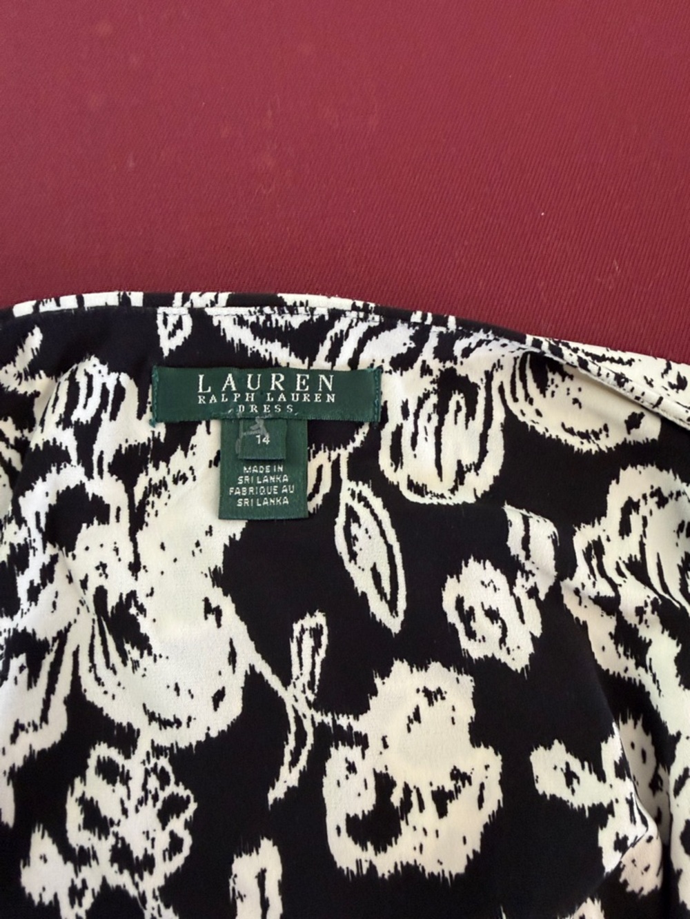 Ralph Lauren Black & White Floral Women’s Dress - Picture 5 of 5